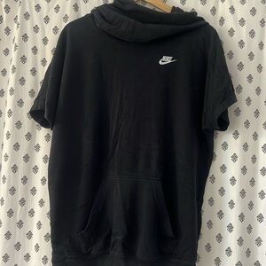 Nike Hooded Short Sleeve Pull over Sweatshirt Size Small